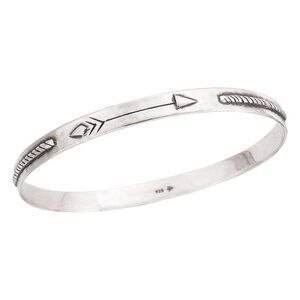 Silpada Arrow Dynamic Sterling Silver Minimalist Bangle Bracelet